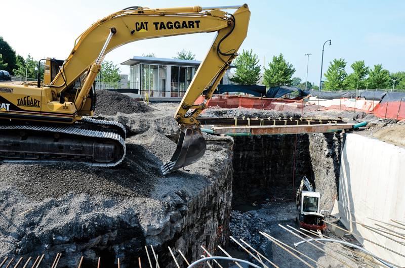 Construction on a tunnel running underneath Union Street is 75 per cent complete.
