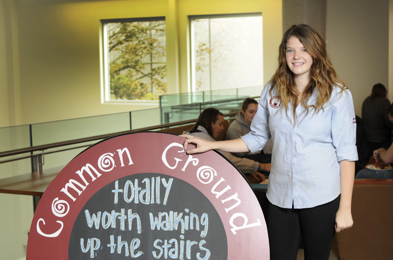 Common Ground head manager Sam Guertin says Common Ground incurs a small extra cost for their cups and utensils are all biodegradable and compostable.