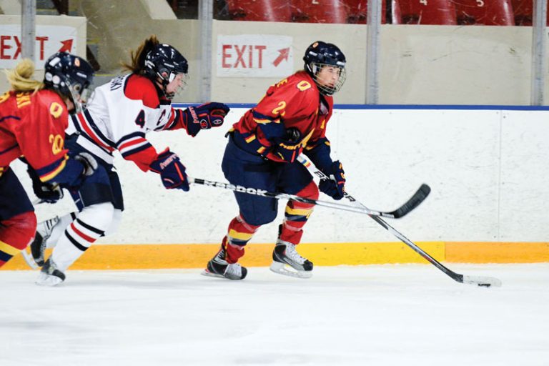 Women’s hockey forward Morgan McHaffie was the OUA’s top scorer with 16 goals and 22 assists this season.