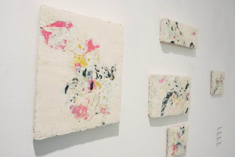 Chrissy Poitras’ Bits and Pieces at Modern Fuel is a collection of 12 silkscreen and encaustic pieces and seven watercolour paintings.