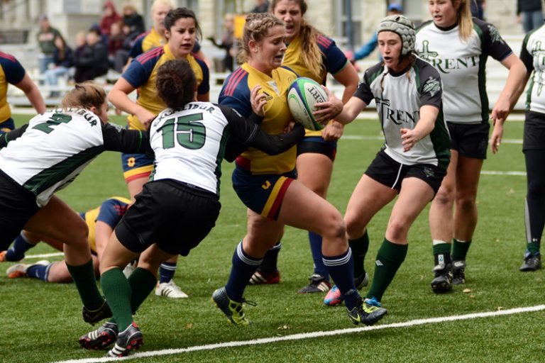Forward Bronwyn Corrigan scored four tries in Queen’s quarter-final win over Trent