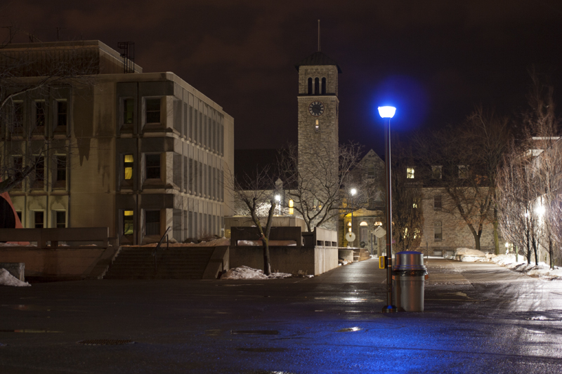 Campus Security is alerted after a blue light is activated on campus.