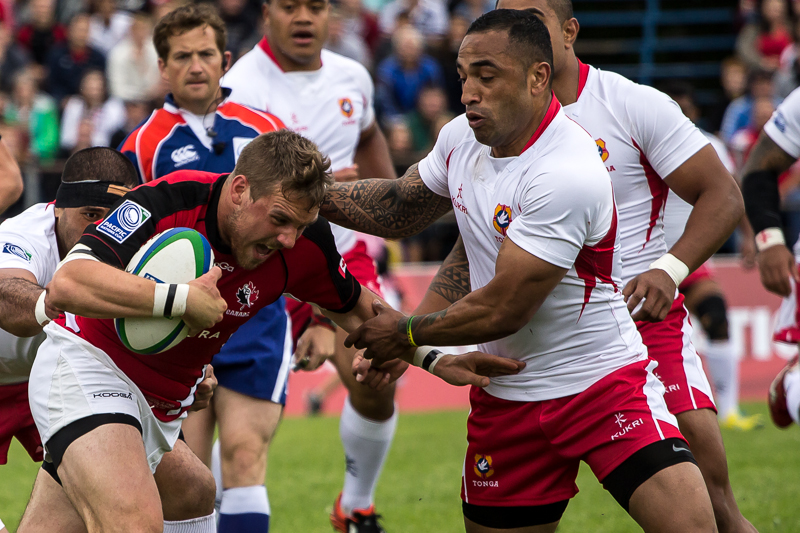 After Tonga was reduced to 14 men for sparking a 34th-minute melee