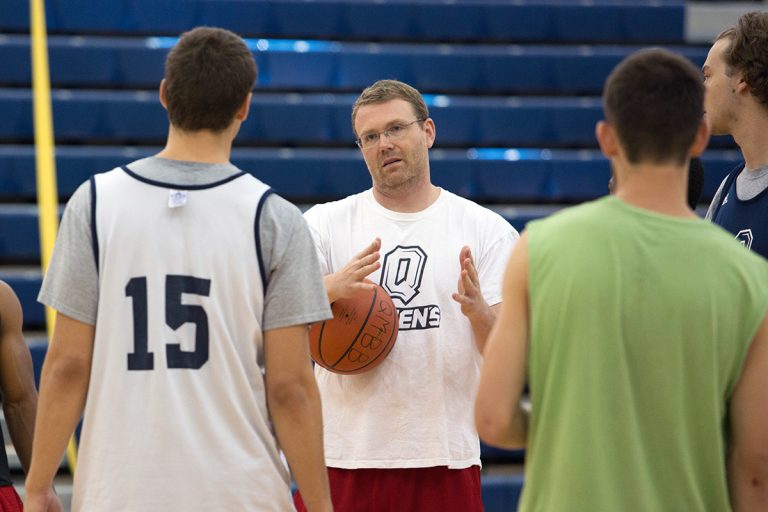 Assistant coach Chris Aim (above) oversaw last Friday’s walk-on tryout.