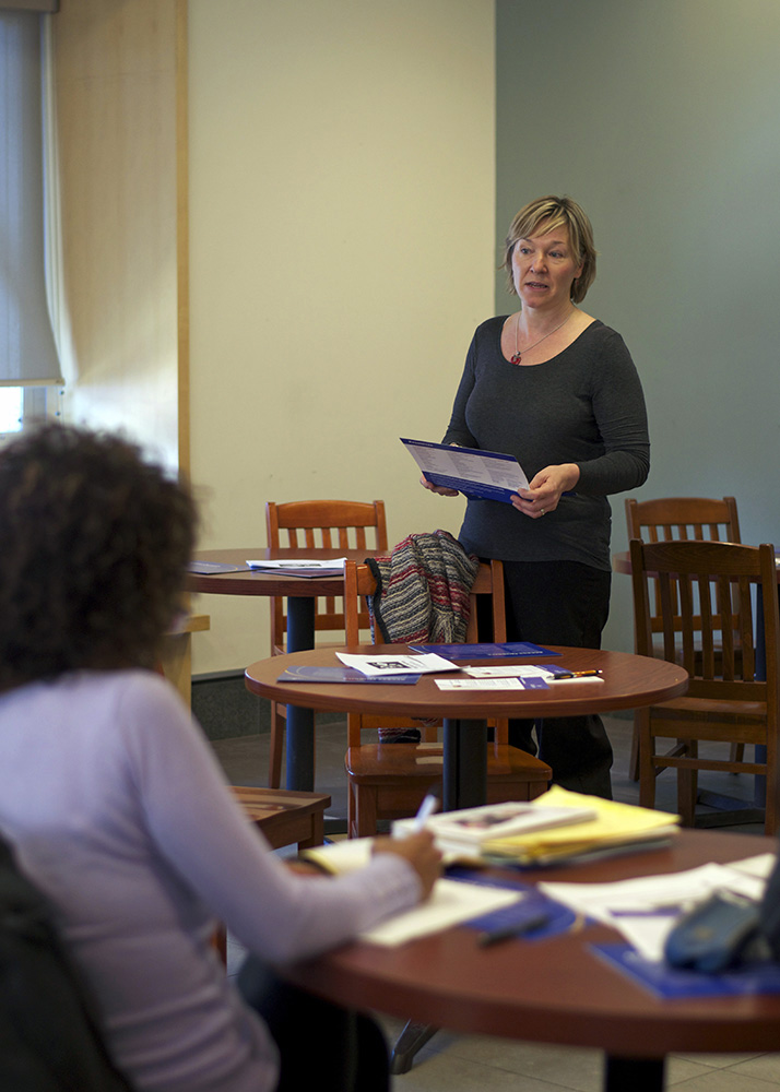 Heidi Penning speaks at the Accessibility Café