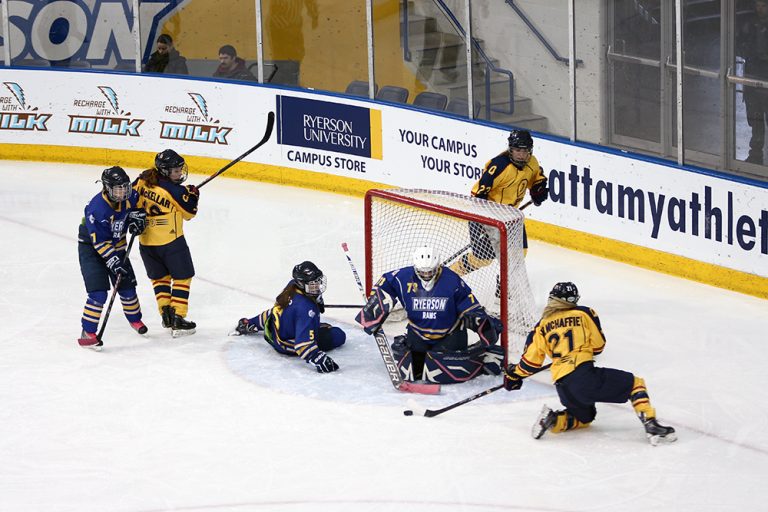 Gaels captain Morgan McHaffie set up a pair of goals against the Ryerson Rams to finish her time at Queen's with 153 career points.