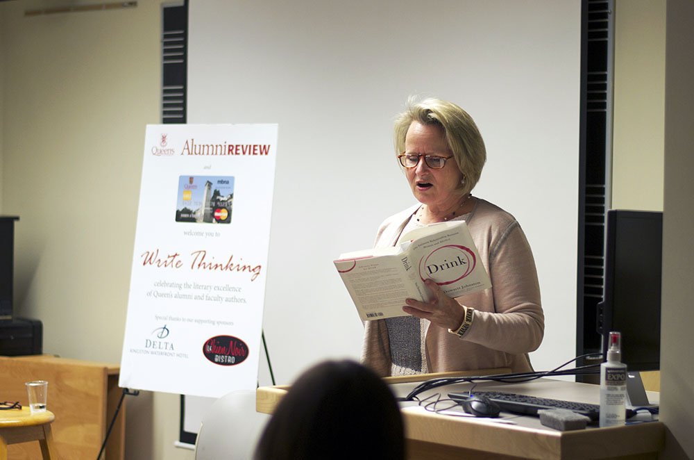 Dowsett Johnston spoke at the final installment of the Queen’s Alumni Review’s Write Thinking Authors Series.