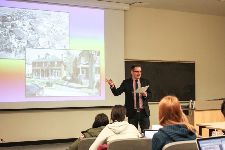 Professor Steven Maynard gave a talk Monday for pride month.
