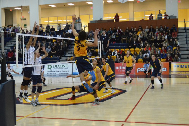 Outside hitter Phillippe Goyer recorded 10 kills during two games over the weekend.
