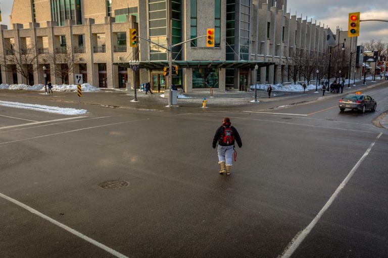 Students often jaywalk at University Ave. and Union St.