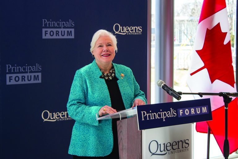 The Honourable Elizabeth Dowdeswell addresses the Principal’s Forum.
