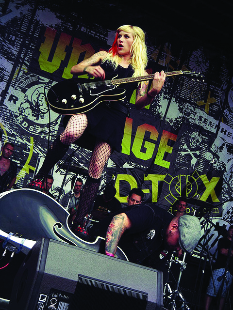 The Creepshow lead singer Kendra “Twisted” Legaspi front and centre.