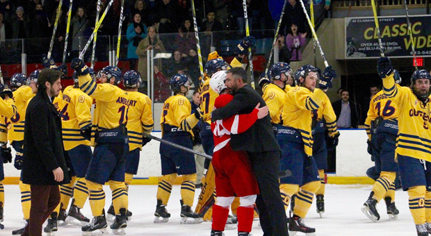 Men's hockey won 18 regular season games last season.