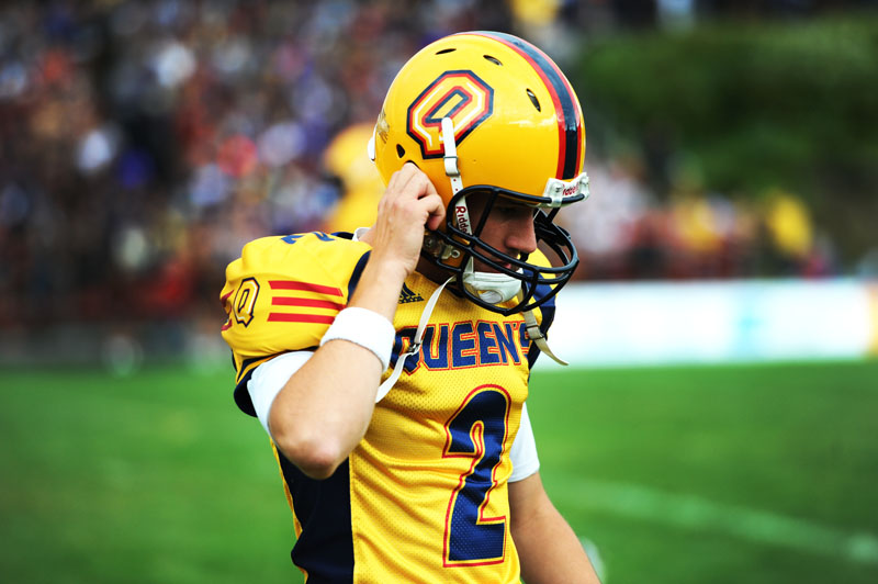 Queen's kicker Dan Village has started for the football team since 2007