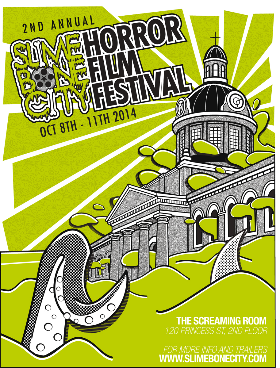 Poster for Slimebone Horror Festival.
