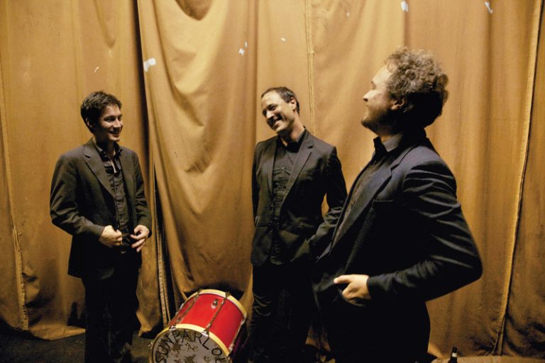 Sunparlour Players’ lead singer and founder Andrew Penner (right) had his first musical experience singing in a choir at a Mennonite church.