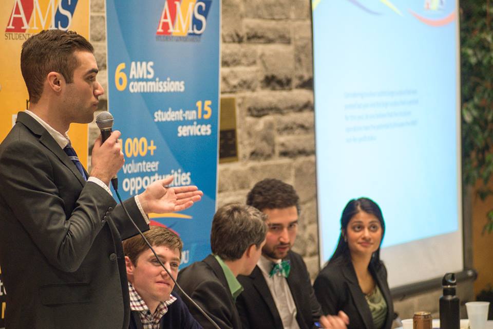 VP Ops candidates Justin Reekie (left)