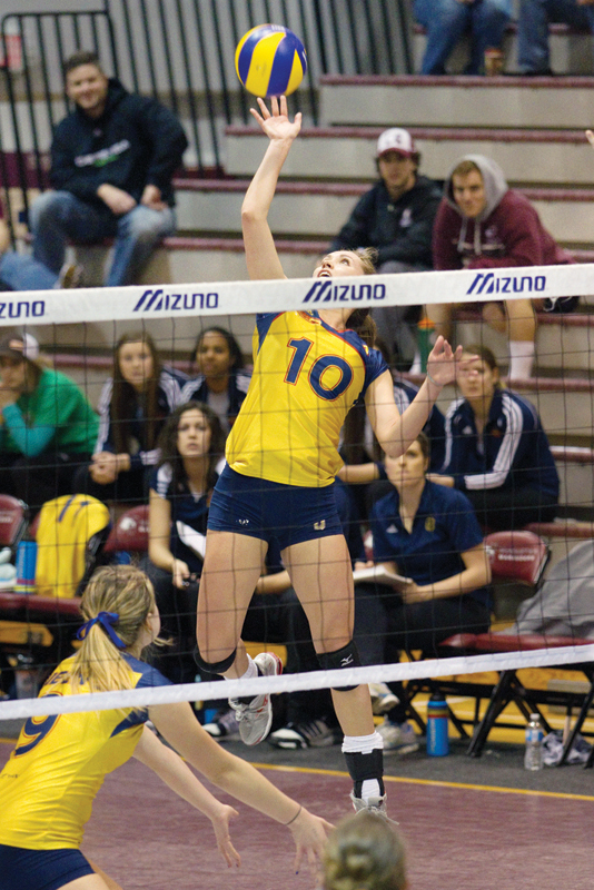 Outside hitter Becky Billings was the Gaels’ MVP against the University of British Columbia Thunderbirds in Hamilton on March 2.