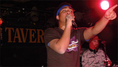 Edmonton’s Cadence Weapon managed to get the hipster audience moving during his set with his charisma and honest lyrics.
