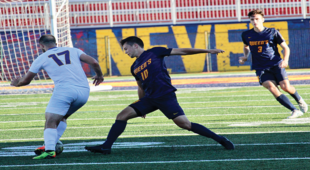 Michael Chang has the most shots on goal for a midfielder in the OUA with 23.