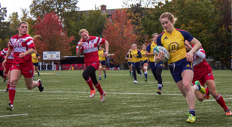 Emma Chown (right) scored twelve tries for the Gaels this year.