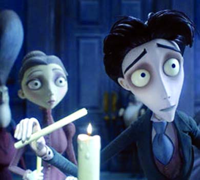 Victor Van Dort (Johnny Depp) lights up the room in Bride.