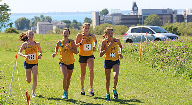 Rookie Makenna Fitzgerald (second from left) finished third at this weekend’s Western Invitational.