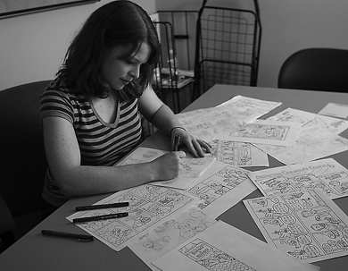 Erin Robinson graduates this spring after four years of drawing cartoons for Golden Words.