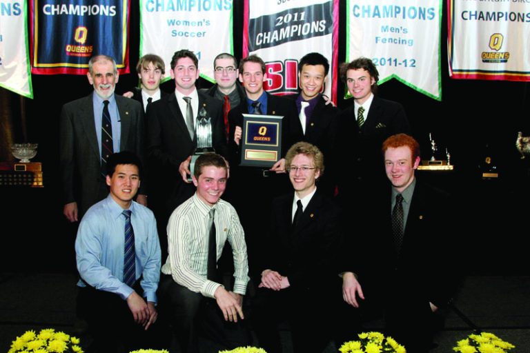 The men’s fencing team picked up its second straight varsity club of the year award on Tuesday night.