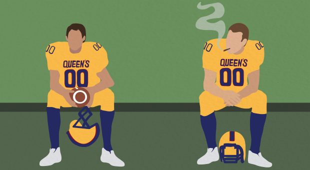 University athletes are currently prohibited from smoking marijuana during competitive seasons.