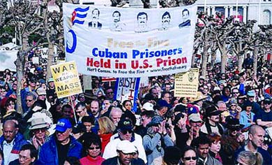 Free the Five supporters have participated in rallies in Cuba