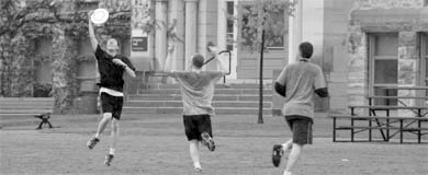 Frisbee playing can get highly competetive
