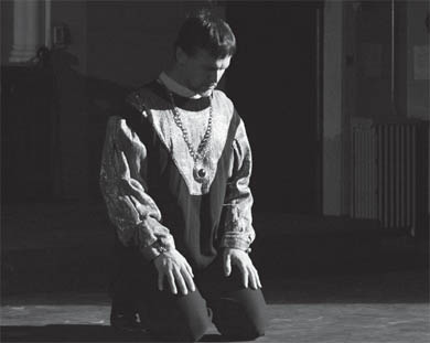 Steve Powell’s Claudius is a timid