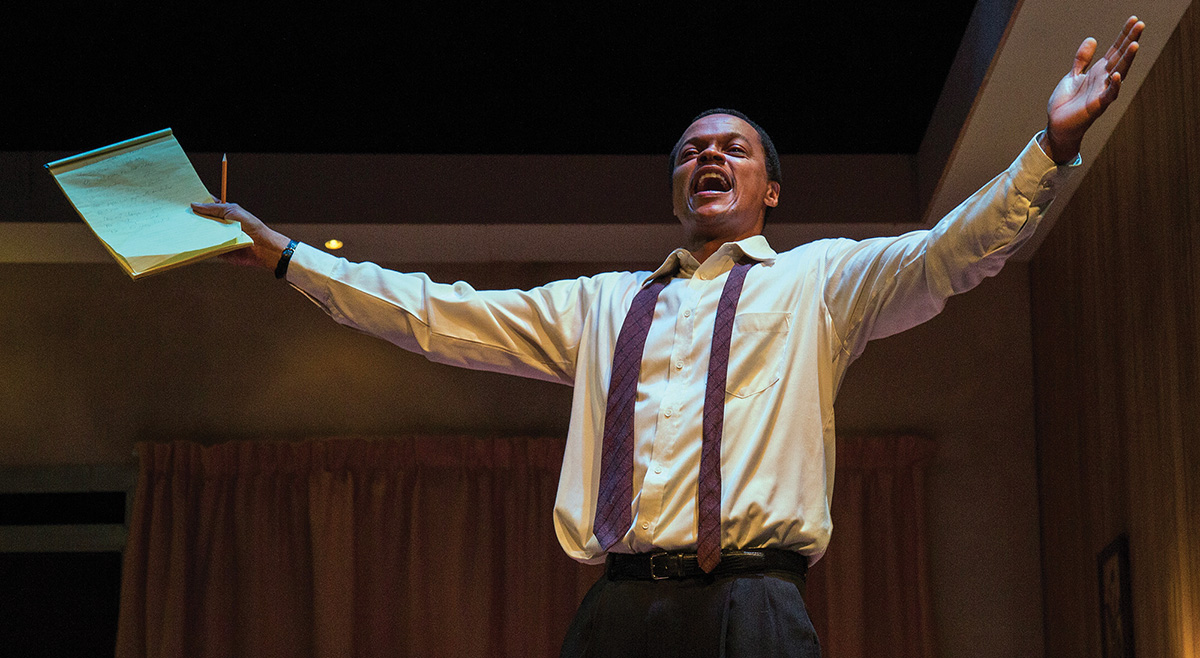 Actor Michael Blake plays Martin Luther King Jr. in Theatre Kingston’s production of The Mountaintop.