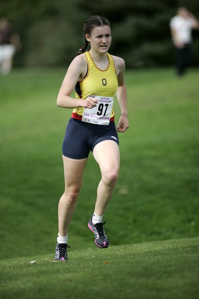 Leslie Sexton competes at a Hamilton College cross-country meet on Oct. 10.