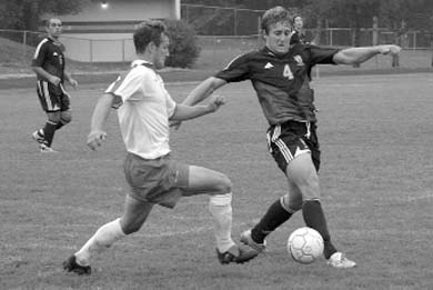 Men’s soccer battles it out in the Greg Hulse Memorial game.
