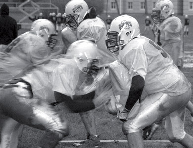 The football team practiced Wednesday in preparation for their meeting with York on the 21st.