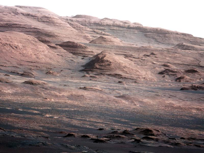 The Mars rover Curiosity landed in August. It will analyze rock and soil samples on the surface of the red planet. Its eventual destination is Mount Sharp (above).