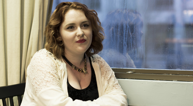 Student poet Olivia Dumas.