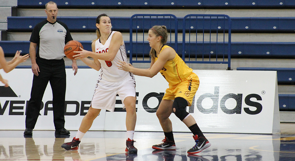 Robyn Pearson currently sits first in the OUA in rebounds per game.
