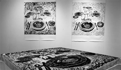 Aimee Saywers’ Perspectives of Home experiments with perspective at the Union Gallery’s Home[made] exhibit.