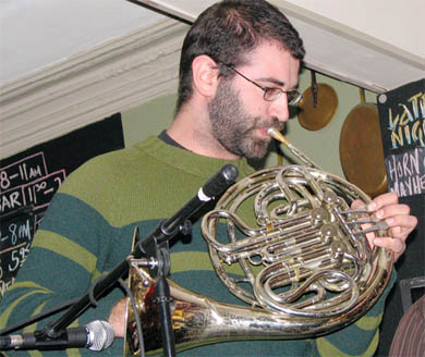 Torngat's Pietro Amato plays his horn of mayhem.