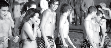 Students took a dip in Lake Ontario Saturday to raise money for Ryandale Homeless shelter.