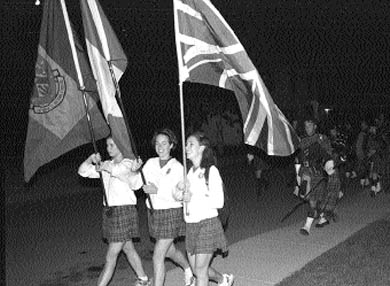 Queen’s Bands out on a stroll through campus. Just one of the myriad ways in which you can take part outside of class.