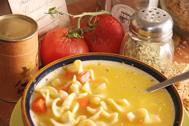 Chicken noodle soup helps clear out toxins from the liver and the intestinal system