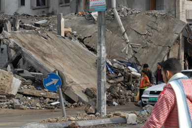 Destroyed buildings
