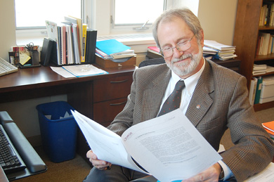 Vice-Principal (Academic) Patrick Deane in his office last February.