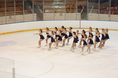 The figure skating team practices at the Memorial Centre Feb. 17 in preparation for last weekend’s OUA championships.