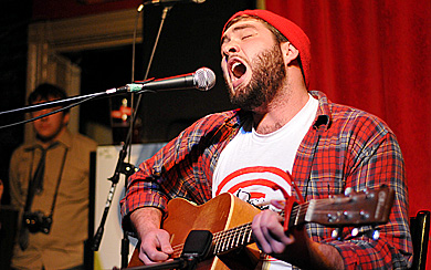 Matt Sajn playing a live show at The Grad Club in January.