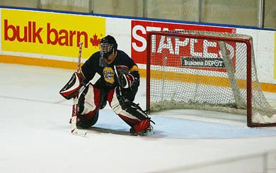 Goaltender Ryan Gibb won the OUA East most valuable player award last season with the Gaels. He’s now playing professionally for the New Mexico Scorpions.